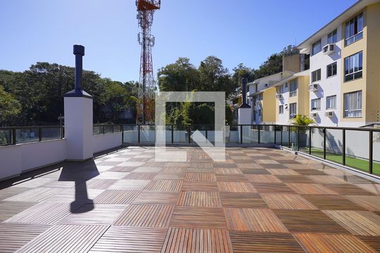 Área comum - Salão de festas de apartamento para alugar com 1 quarto, 40m² em Saco dos Limões, Florianópolis