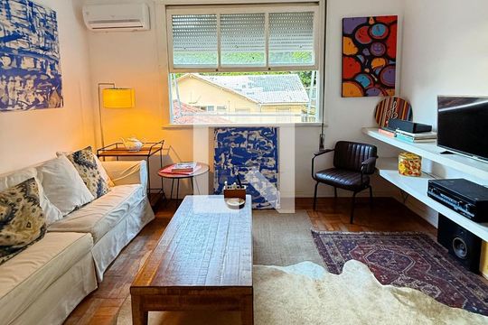 Sala de apartamento à venda com 3 quartos, 100m² em Jardim Botânico, Rio de Janeiro