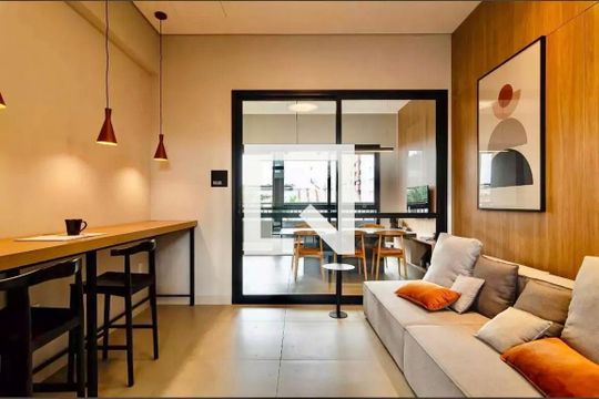 Área comum de apartamento para alugar com 1 quarto, 35m² em Mirandópolis, São Paulo