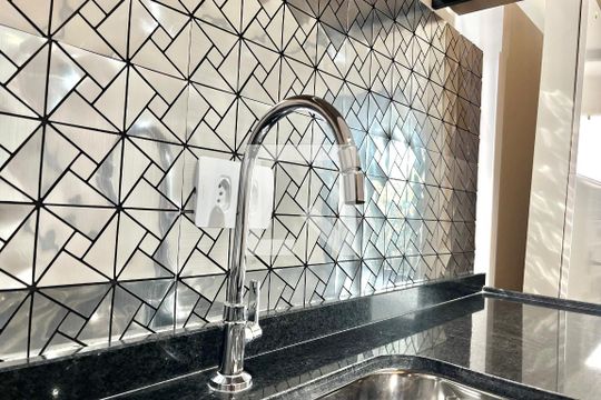 Cozinha de apartamento para alugar com 1 quarto, 35m² em Mirandópolis, São Paulo