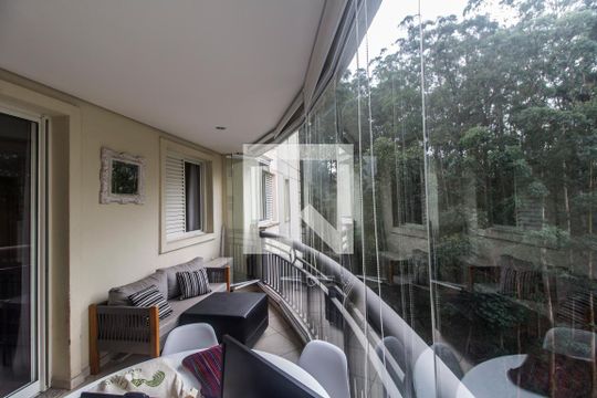 Varanda gourmet de apartamento à venda com 3 quartos, 122m² em Tamboré, Santana de Parnaíba