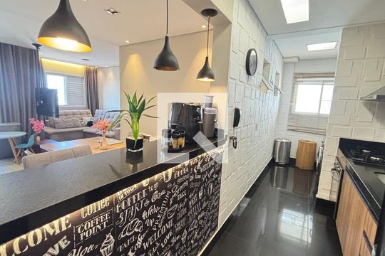 Cozinha de apartamento à venda com 2 quartos, 77m² em Campestre, Santo André
