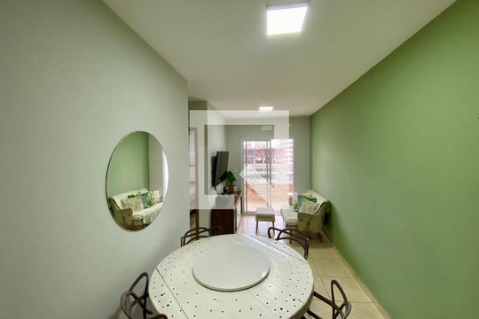 Sala/Cozinha de apartamento para alugar com 2 quartos, 57m² em Guilhermina, Praia Grande