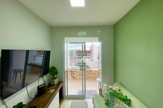 Sala/Cozinha de apartamento para alugar com 2 quartos, 57m² em Guilhermina, Praia Grande