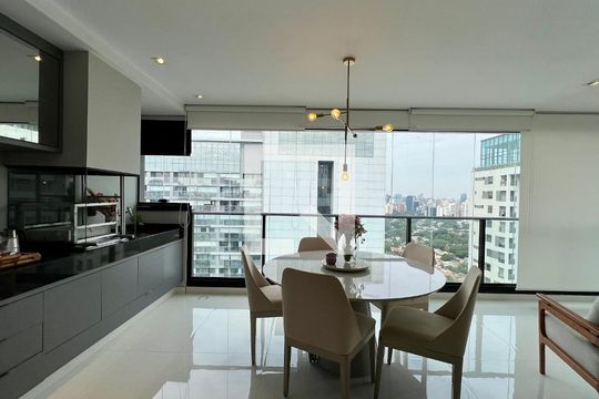 Varanda gourmet de apartamento à venda com 1 quarto, 71m² em Pinheiros, São Paulo
