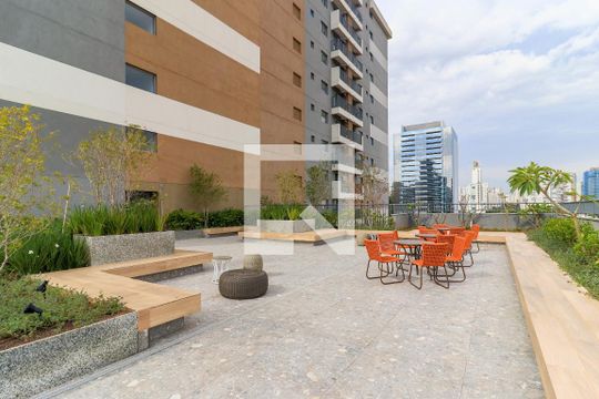 Área comum - Rooftop de kitnet/studio para alugar com 1 quarto, 24m² em Vila Cordeiro, São Paulo