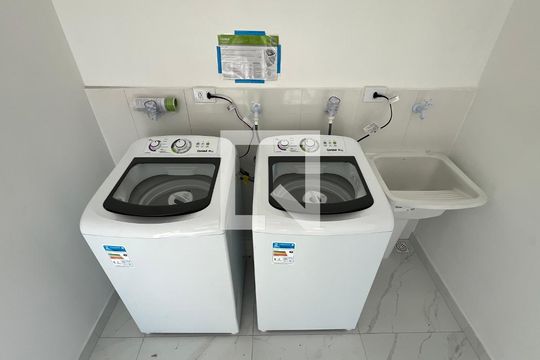 Área de Serviço de kitnet/studio para alugar com 1 quarto, 25m² em Ferreira, São Paulo