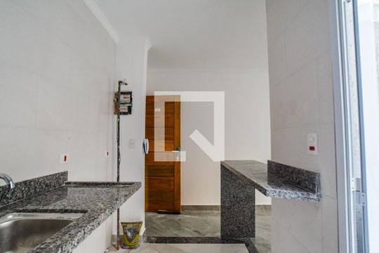 Cozinha de apartamento à venda com 1 quarto, 44m² em Parque das Nações, Santo André