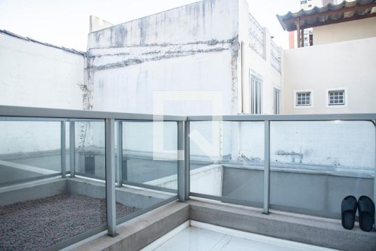 Varanda do Quarto de apartamento à venda com 1 quarto, 41m² em Mirandópolis, São Paulo