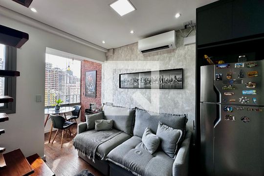 Sala de apartamento à venda com 1 quarto, 36m² em Jardim das Acacias, São Paulo
