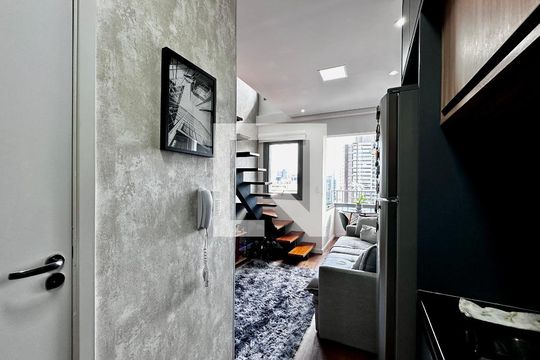 Cozinha de apartamento à venda com 1 quarto, 36m² em Jardim das Acacias, São Paulo