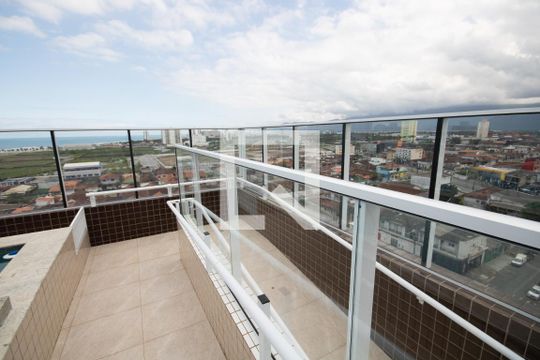 Área comum - Piscina de apartamento para alugar com 1 quarto, 45m² em Nova Mirim, Praia Grande
