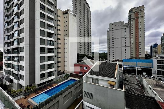 Vista de apartamento à venda com 1 quarto, 50m² em Brooklin, São Paulo