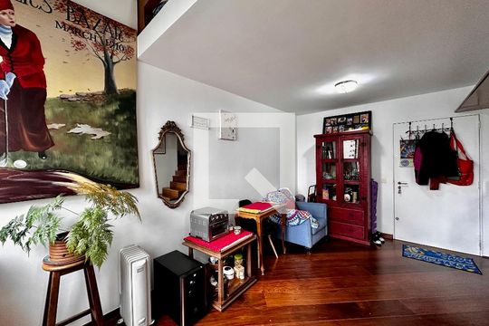 Sala de apartamento à venda com 1 quarto, 50m² em Brooklin, São Paulo