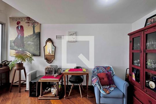 Sala de apartamento à venda com 1 quarto, 50m² em Brooklin, São Paulo