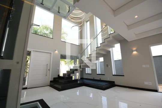 Sala 1 de casa de condomínio à venda com 4 quartos, 402m² em Alphaville Dom Pedro, Campinas