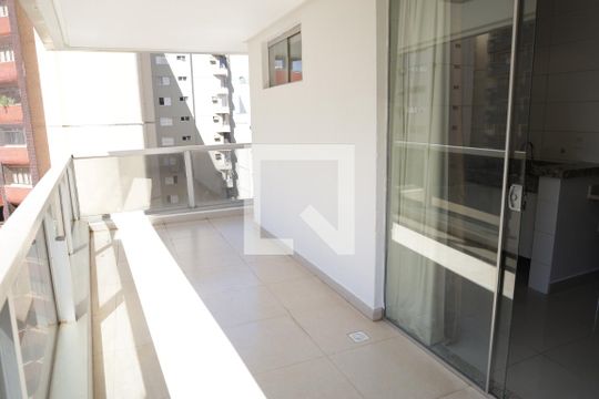 Varanda da Sala de apartamento para alugar com 1 quarto, 60m² em Setor Bueno, Goiânia