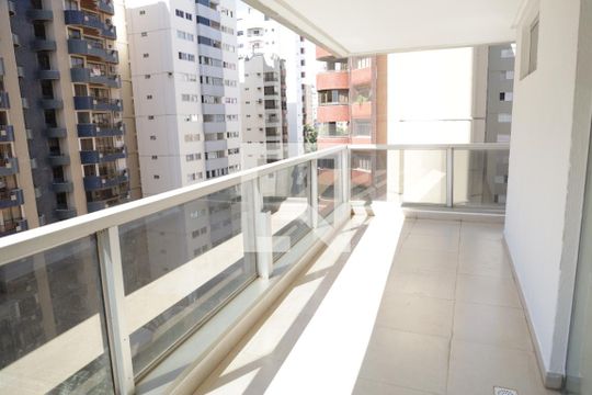 Varanda da Sala de apartamento para alugar com 1 quarto, 60m² em Setor Bueno, Goiânia