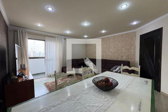 Sala de apartamento à venda com 3 quartos, 105m² em Vila Valparaíso, Santo André