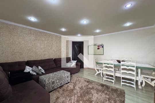 Sala de apartamento à venda com 3 quartos, 105m² em Vila Valparaíso, Santo André