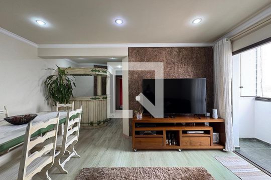 Sala de apartamento à venda com 3 quartos, 105m² em Vila Valparaíso, Santo André