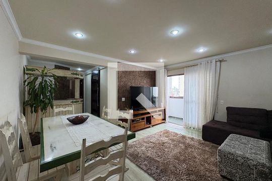 Sala de apartamento à venda com 3 quartos, 105m² em Vila Valparaíso, Santo André