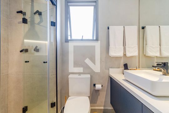 Banheiro Social de apartamento à venda com 1 quarto, 45m² em Paraíso, São Paulo