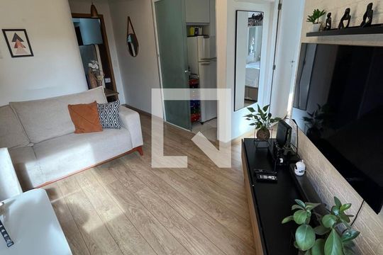 Sala de apartamento à venda com 1 quarto, 36m² em Santo Amaro, São Paulo