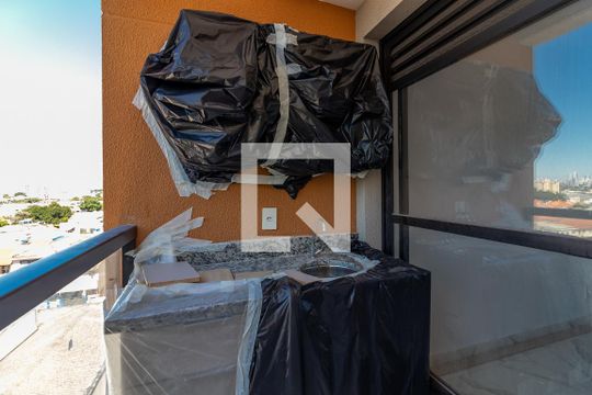 Varanda da Sala de apartamento à venda com 1 quarto, 29m² em Carandiru, São Paulo