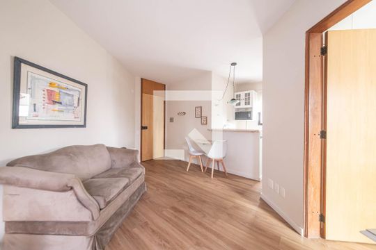 Sala de apartamento para alugar com 1 quarto, 37m² em Brooklin Novo, São Paulo