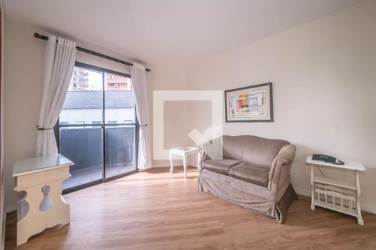 Sala de apartamento para alugar com 1 quarto, 37m² em Brooklin Novo, São Paulo
