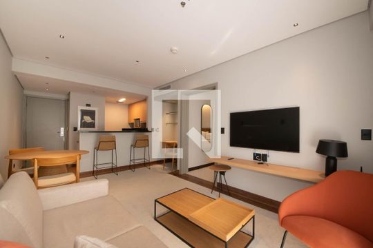 Sala de apartamento à venda com 1 quarto, 60m² em Itaim Bibi, São Paulo
