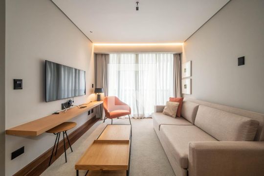 Sala de apartamento à venda com 1 quarto, 60m² em Itaim Bibi, São Paulo