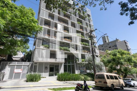 Fachada do Prédio de apartamento à venda com 1 quarto, 29m² em Auxiliadora, Porto Alegre