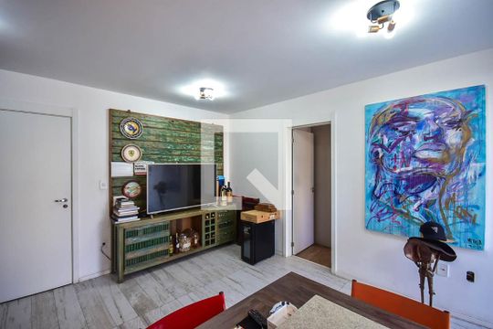Sala de apartamento à venda com 1 quarto, 38m² em Vila Andrade, São Paulo