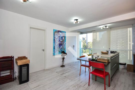 Sala de apartamento à venda com 1 quarto, 38m² em Vila Andrade, São Paulo