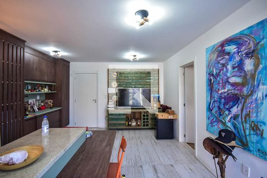 Sala de apartamento à venda com 1 quarto, 38m² em Vila Andrade, São Paulo