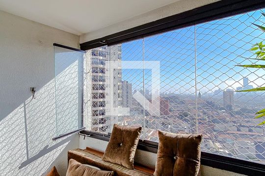 Varanda da Sala de apartamento à venda com 2 quartos, 60m² em Vila Bertioga, São Paulo