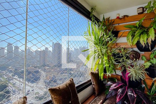 Varanda da Sala de apartamento à venda com 2 quartos, 60m² em Vila Bertioga, São Paulo