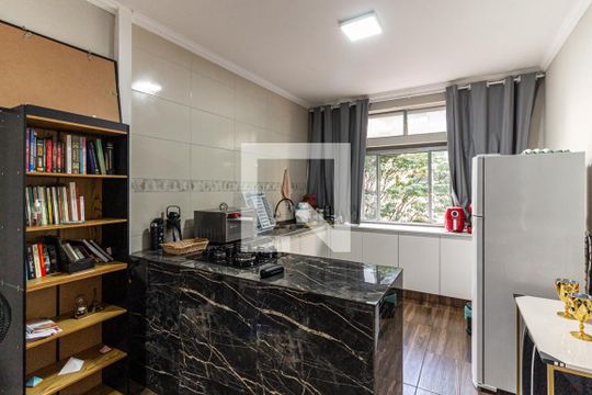 Cozinha de apartamento à venda com 1 quarto, 39508m² em Vila Buarque, São Paulo