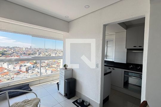 Varanda da Sala de apartamento para alugar com 3 quartos, 80m² em Santa Terezinha, Santo André