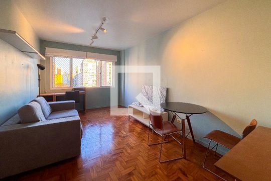 Sala de apartamento à venda com 1 quarto, 45m² em Cerqueira César, São Paulo
