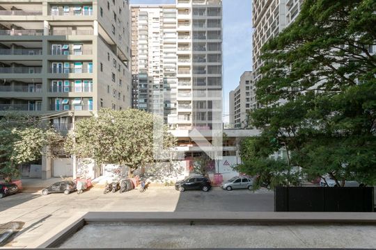 Vista da Varanda de kitnet/studio à venda com 1 quarto, 27m² em Campo Belo, São Paulo