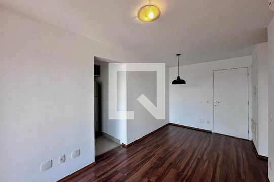 Sala de apartamento à venda com 1 quarto, 48m² em Brooklin, São Paulo