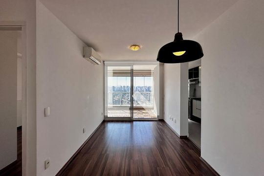 Sala de apartamento à venda com 1 quarto, 48m² em Brooklin, São Paulo