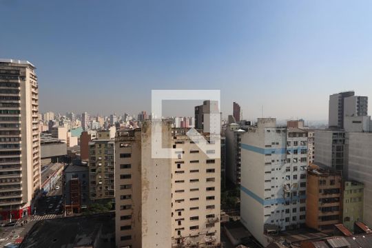 Vista da Varanda de kitnet/studio à venda com 1 quarto, 23m² em Centro Histórico de São Paulo, São Paulo