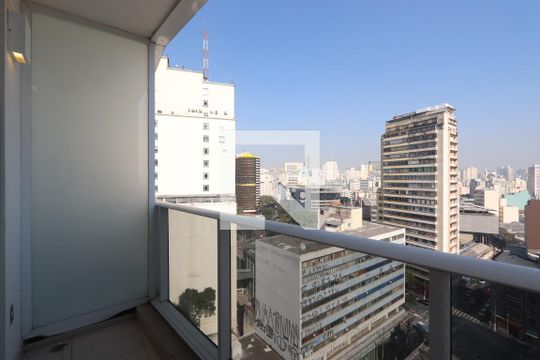 Varanda de kitnet/studio à venda com 1 quarto, 23m² em Centro Histórico de São Paulo, São Paulo