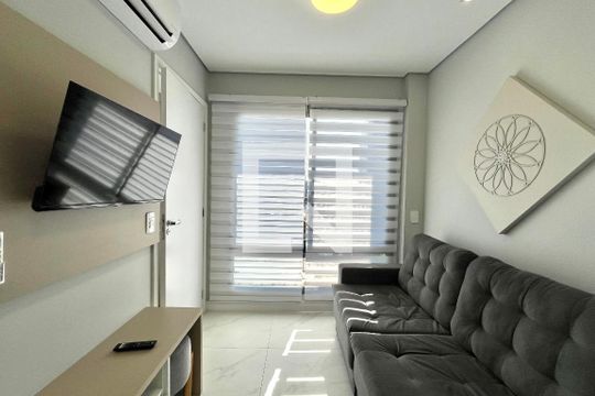 Sala de apartamento à venda com 1 quarto, 28m² em Mirandópolis, São Paulo
