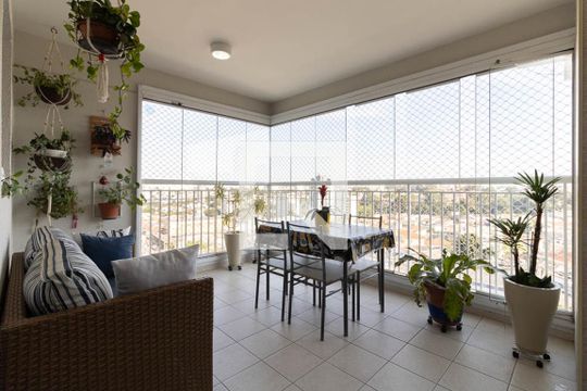 Varanda da Sala de apartamento à venda com 3 quartos, 103m² em Vila Monumento, São Paulo