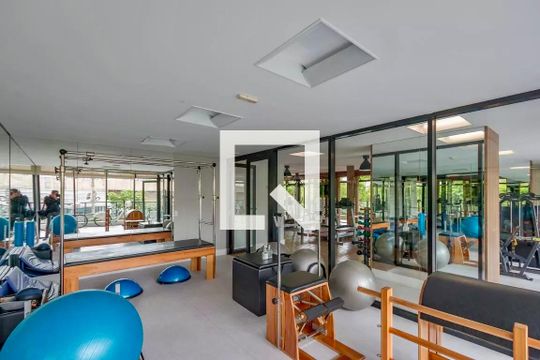 Área comum - Academia de apartamento para alugar com 1 quarto, 36m² em Campo Belo, São Paulo